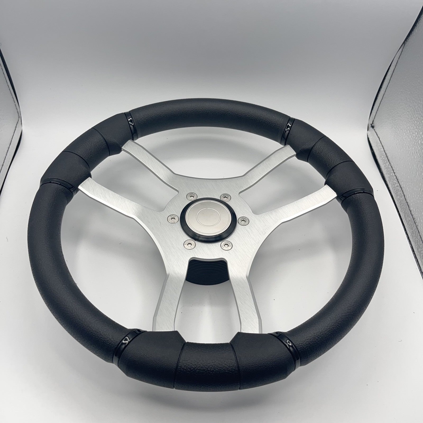 Malera Boat Steering Wheel Brushed Aluminum Spokes | Target Snap-in