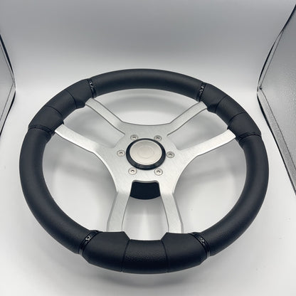 Malera Boat Steering Wheel Brushed Aluminum Spokes | Target Snap-in