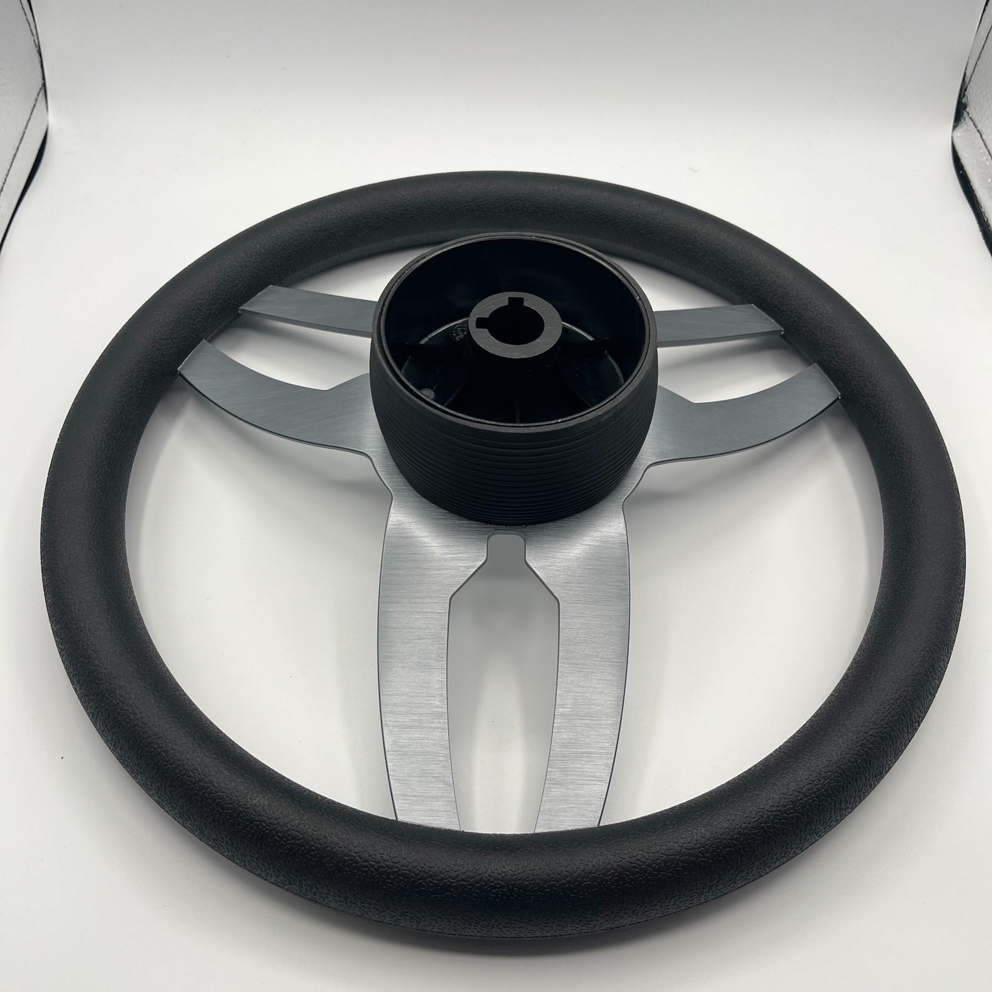 Cabrio Boat Steering Wheel Gray Brushed Alum Spoke | Gussi Italia