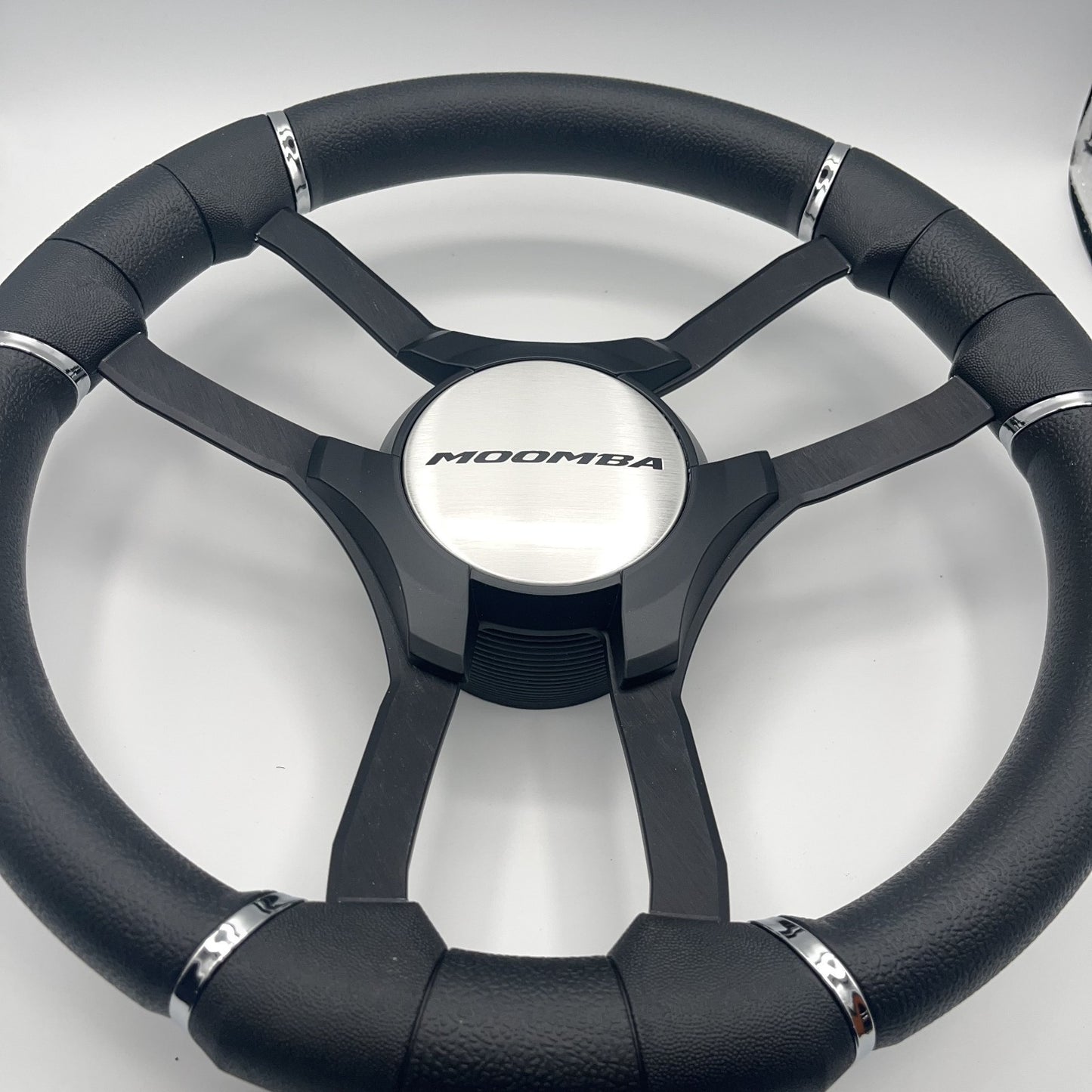 Malera Boat Steering Wheel Black Aluminum Spokes | Moomba Boats