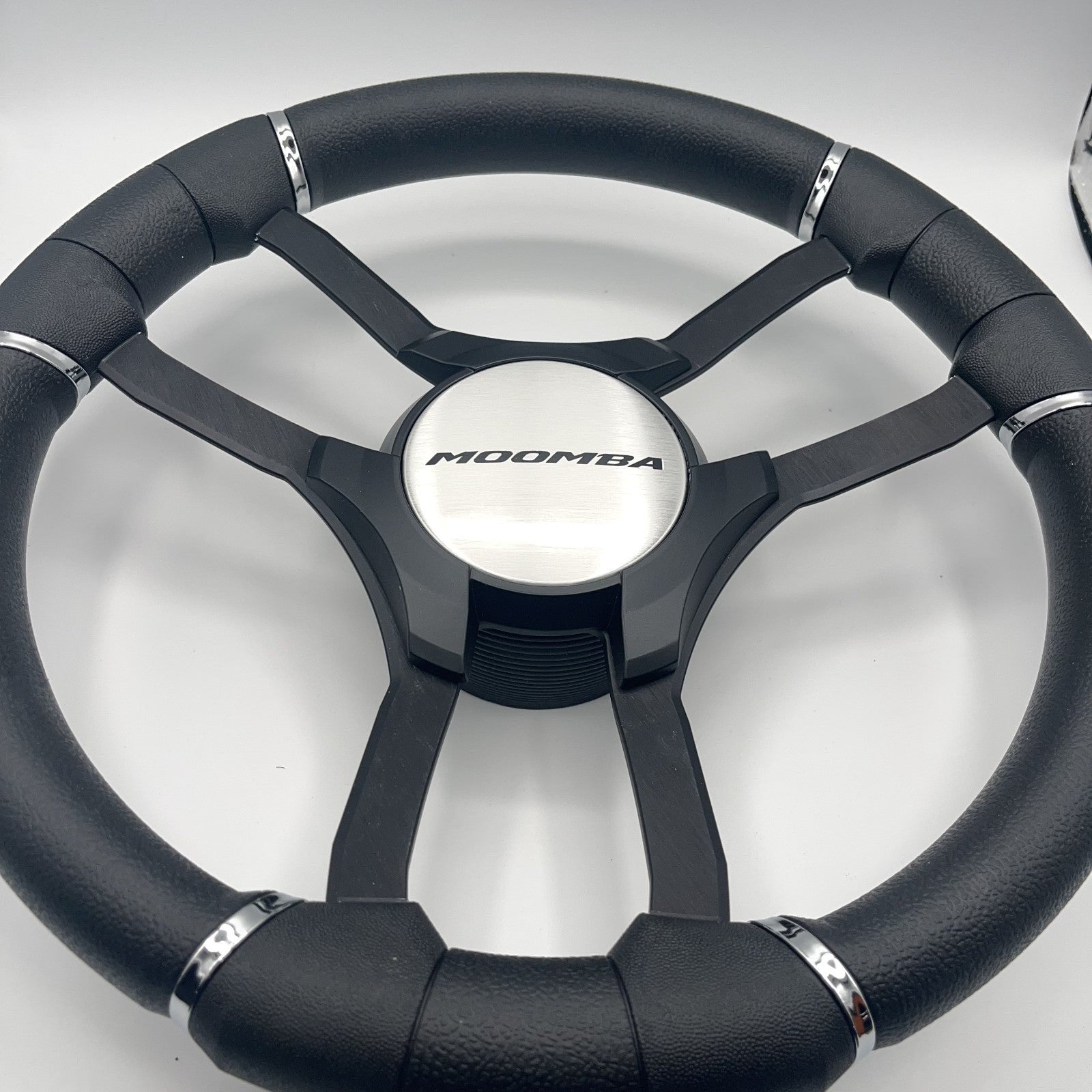 Malera Boat Steering Wheel Black Aluminum Spokes | Moomba Boats