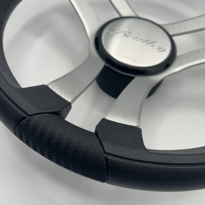 Benaco Boat Steering Wheel Brushed Aluminum Spokes | Bentley