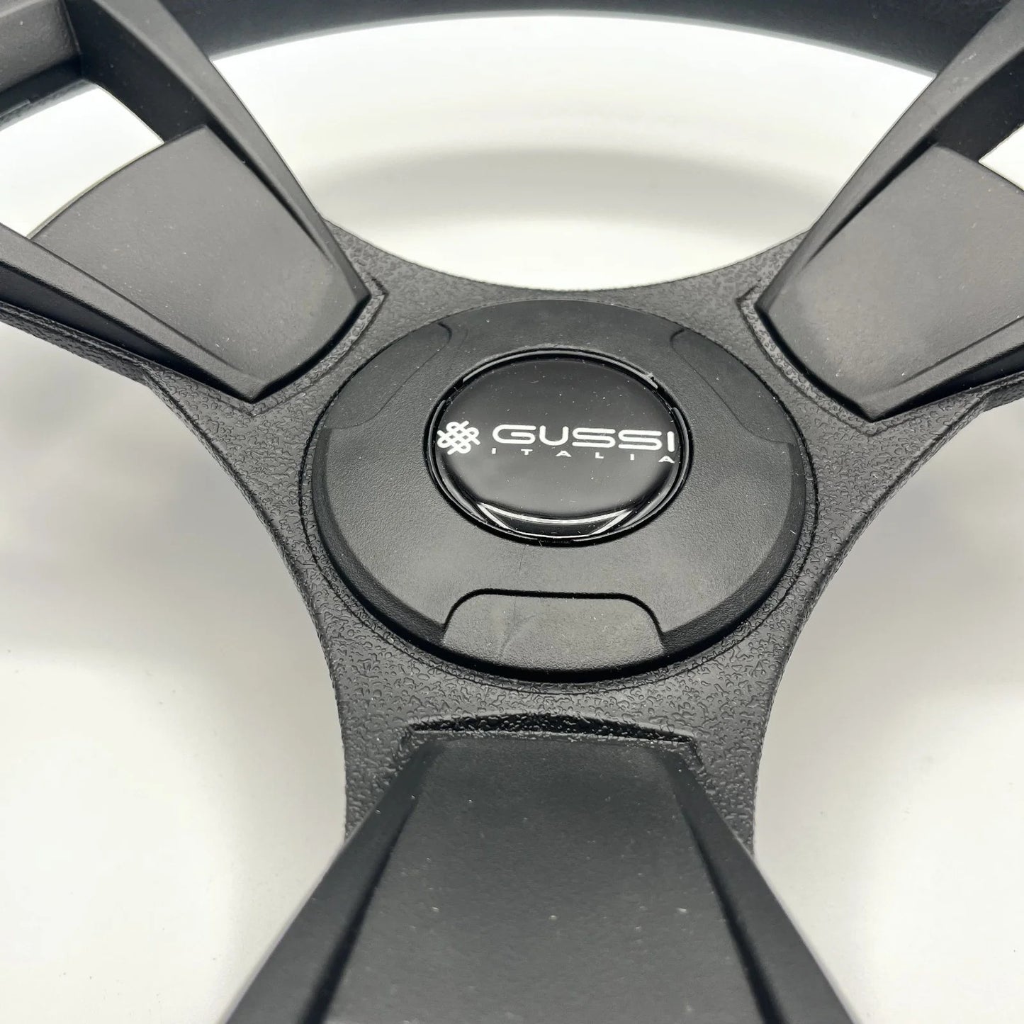 Model M13K Black Boat Steering Wheel KEY HUB Soft Touch Rim ABS Spokes