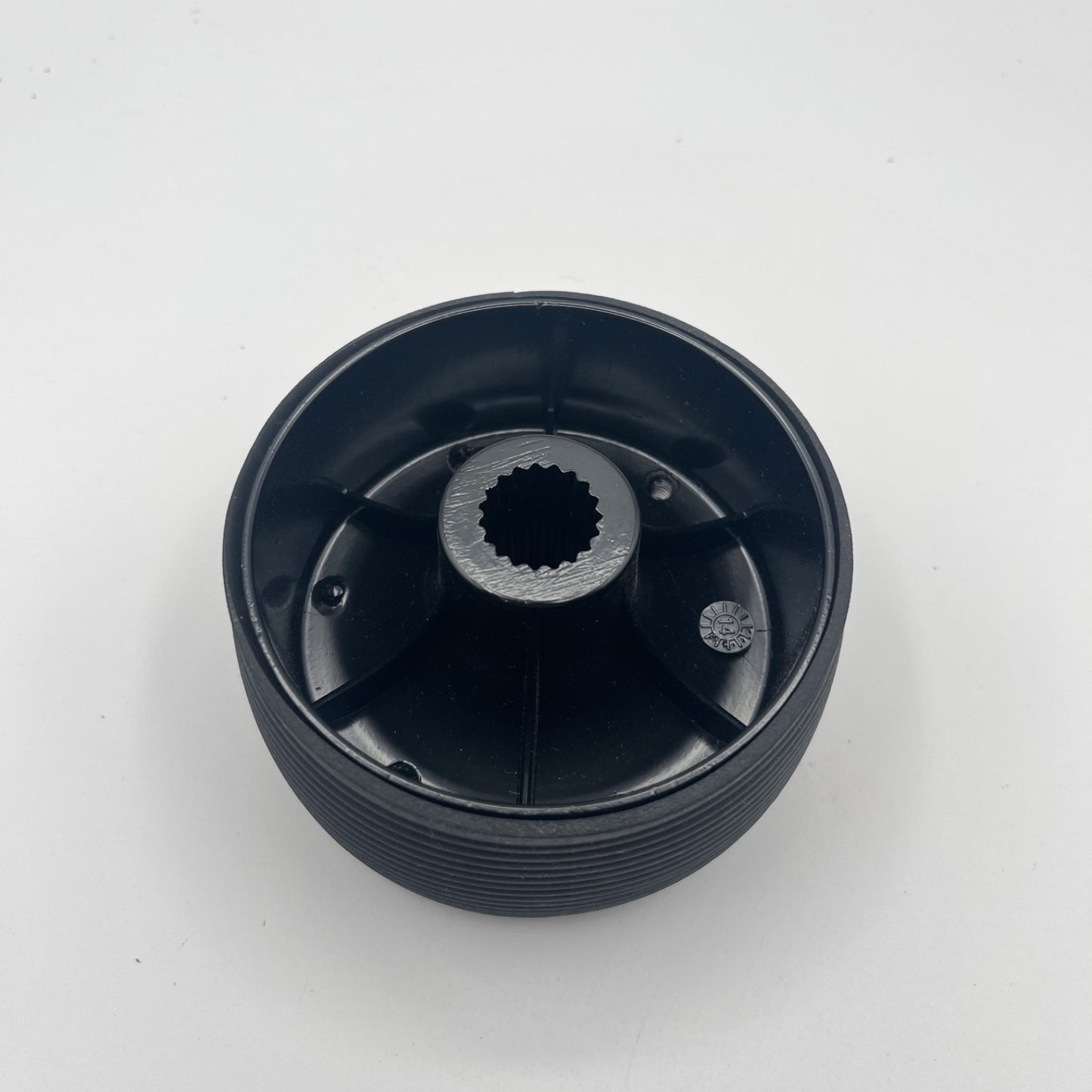 Molinara Marine Steering Wheel Black Brushed Aluminum Spokes | Tige