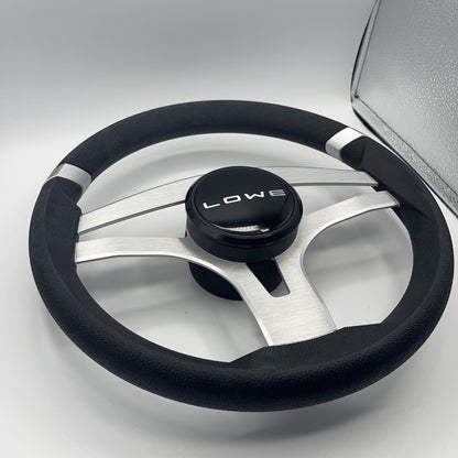 Badia Boat Steering Wheel Brushed Aluminum Spokes | Lowe Boats