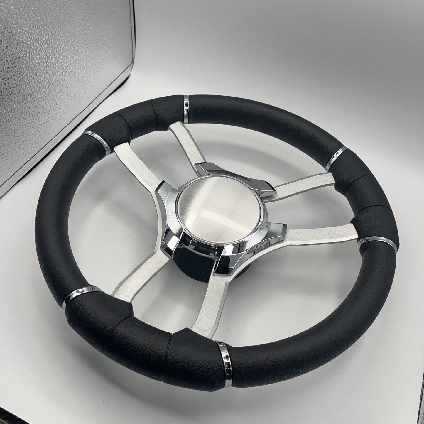 Malera Boat Steering Wheel Brushed Alum Spoke | Plain