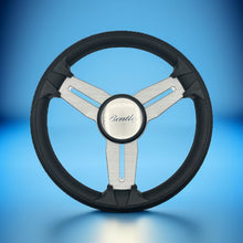 Model 15 Marine Steering Wheel Brush Alum Spokes | Bentley Pontoon Logo