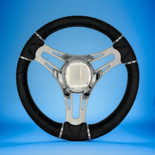Verona Boat Steering Wheel Gray Brushed Aluminum Spokes | Smoker Logo