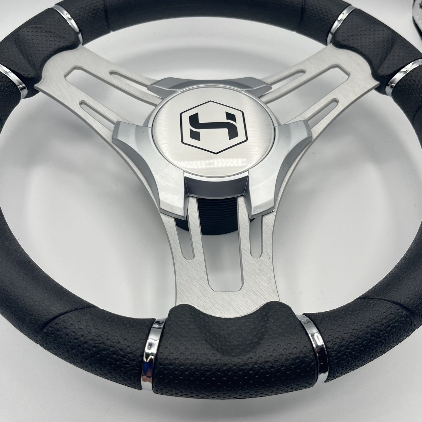 Verona Boat Steering Wheel Brush Alum Spoke | Harris Pontoon