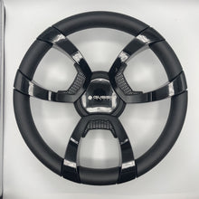 La Corte Boat Steering Wheel Black Gloss Inserts | Gussi Italia Logo