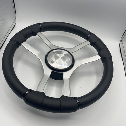 Malera Boat Steering Wheel Brushed Aluminum Spokes | Stingray