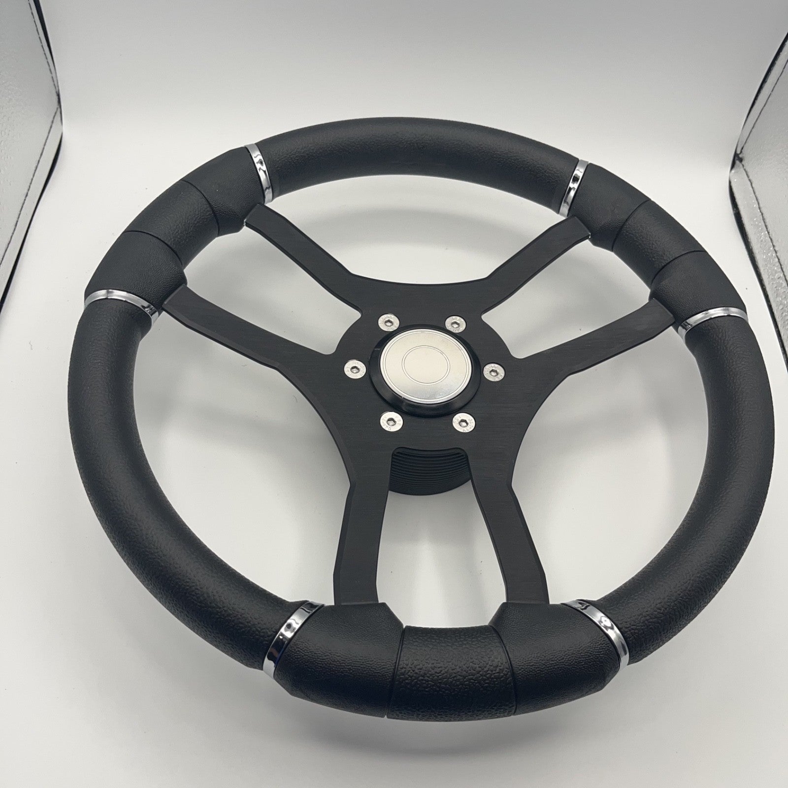 Malera Boat Steering Wheel Black Aluminum Spokes | Target Snap-in