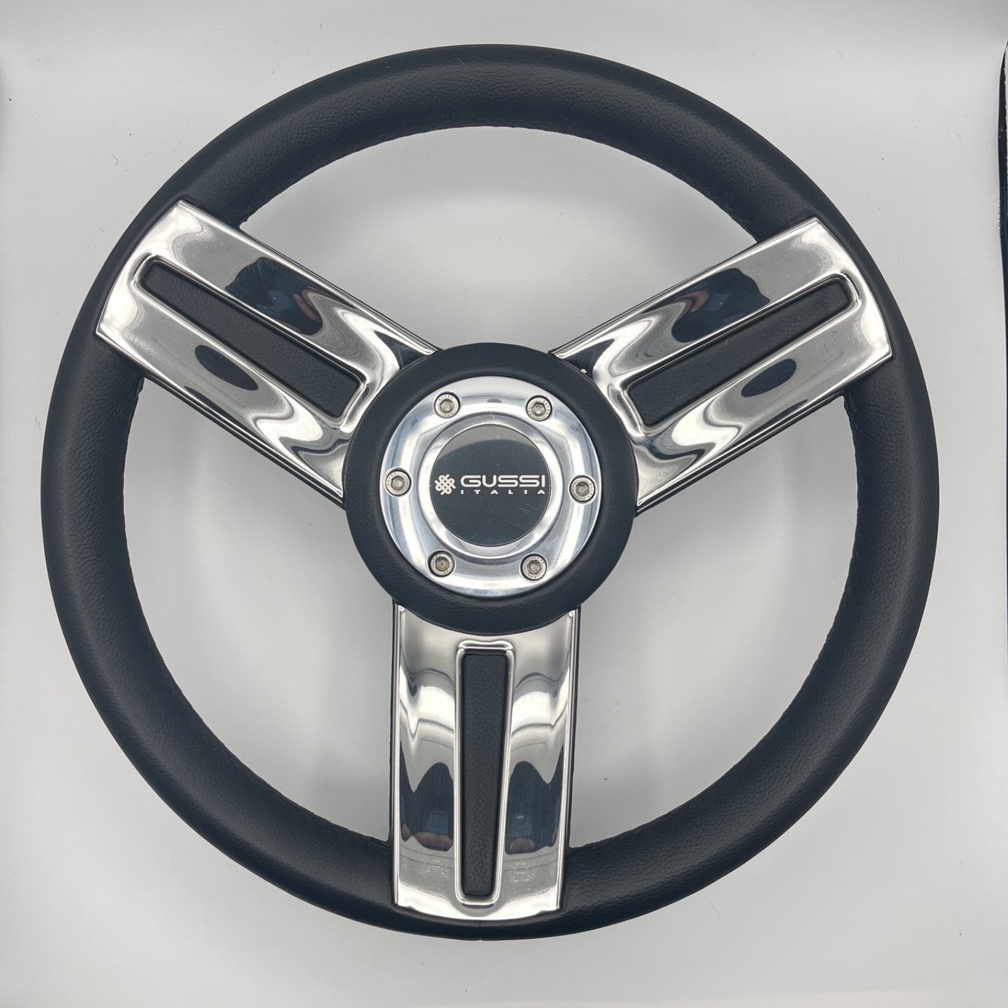 Gussi Italia Marine Steering Wheel Stainless Steel Spoke Soft Touch Rim | Gussi