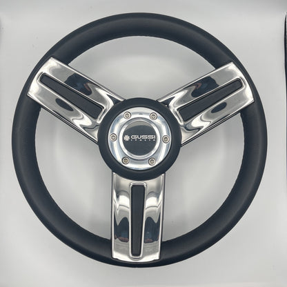 Gussi Italia Marine Steering Wheel Stainless Steel Spoke Soft Touch Rim | Gussi