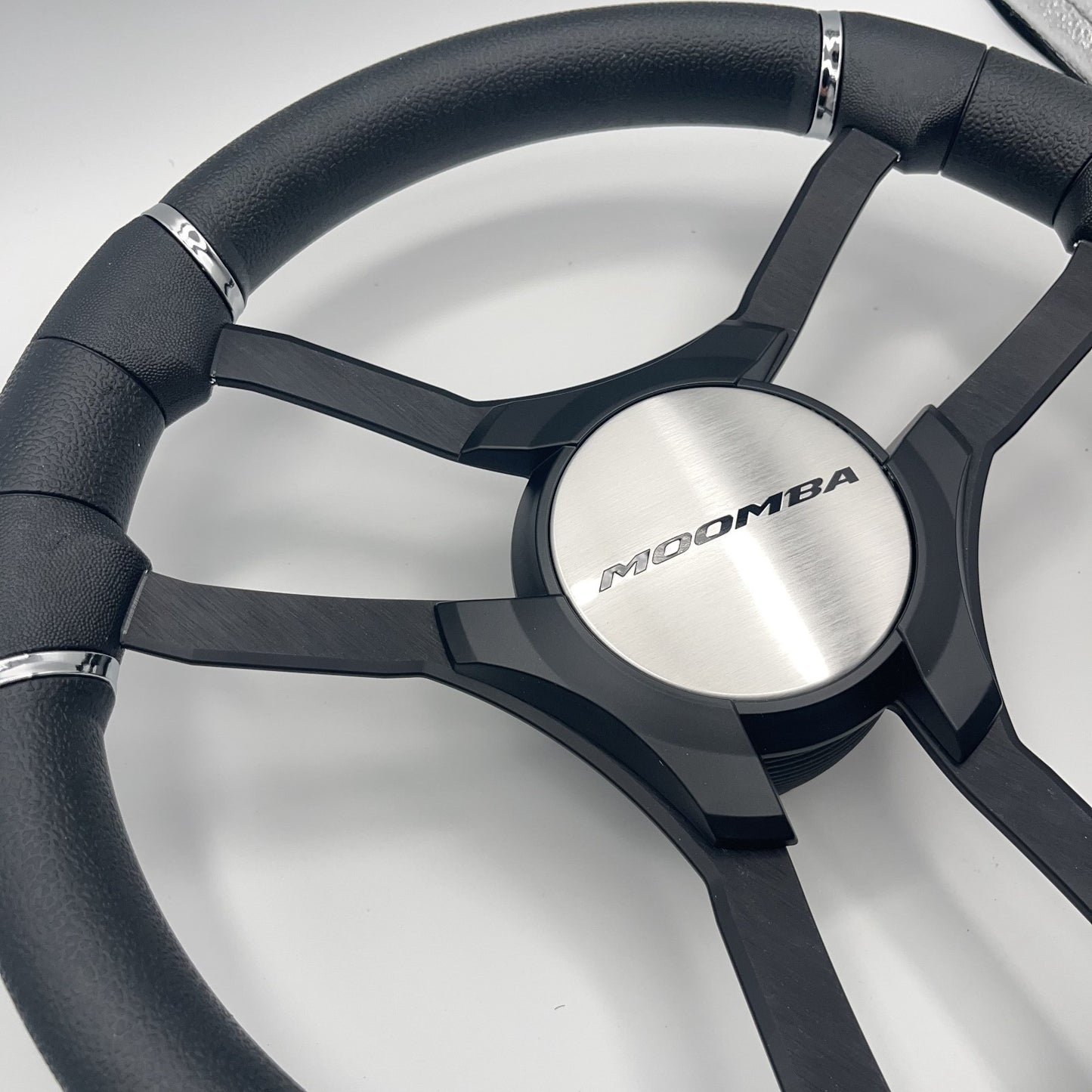 Malera Boat Steering Wheel Black Aluminum Spokes | Moomba Boats