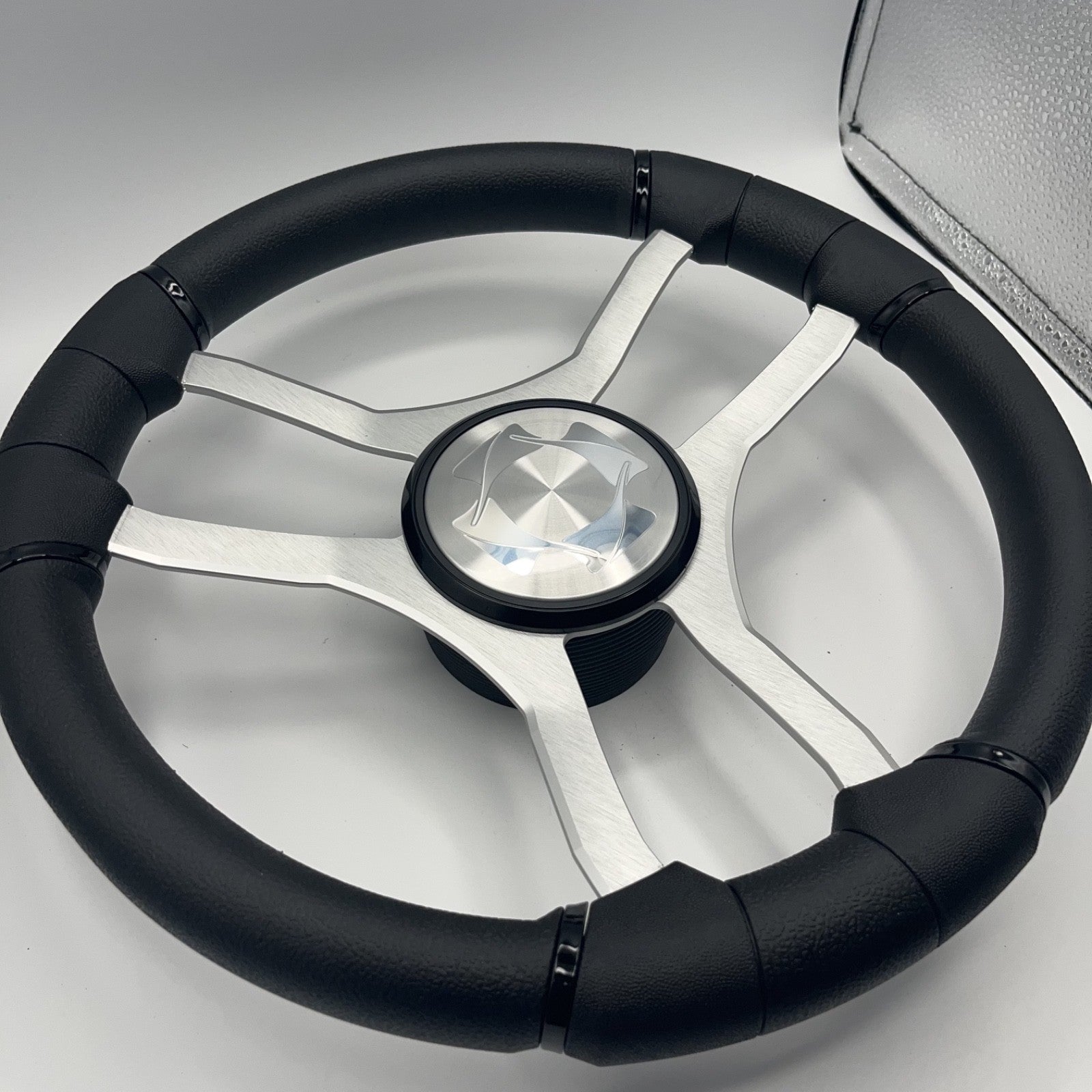 Malera Boat Steering Wheel Brushed Aluminum Spokes | Stingray