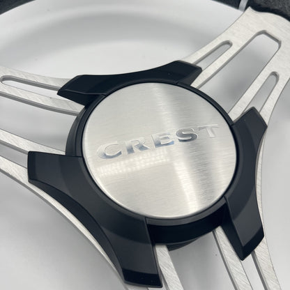 Gussi Italia Boat Steering Wheel Brushed Aluminum Spokes | Crest Boats