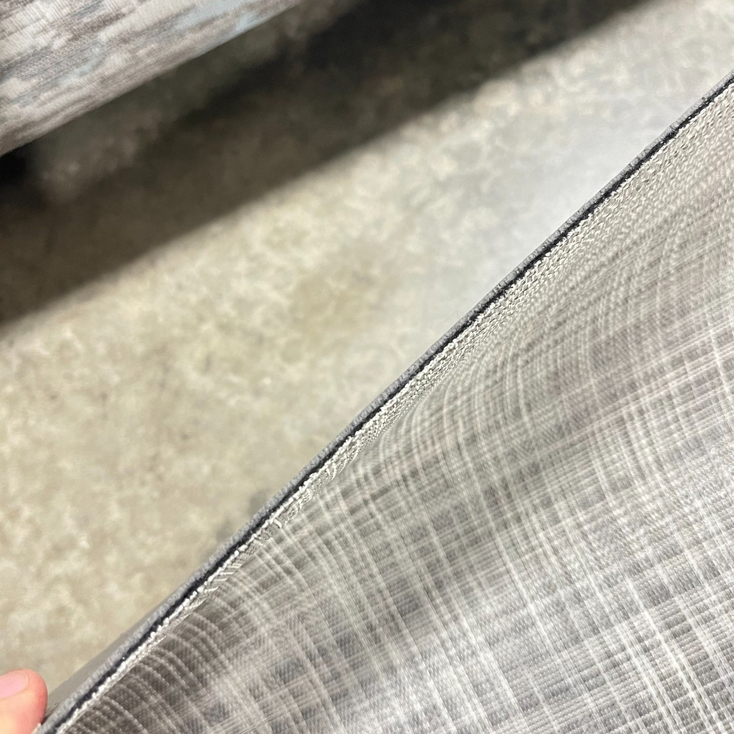 Woven Vinyl Flooring | IKAT - White Silver | 6' Width | Choose Your Length
