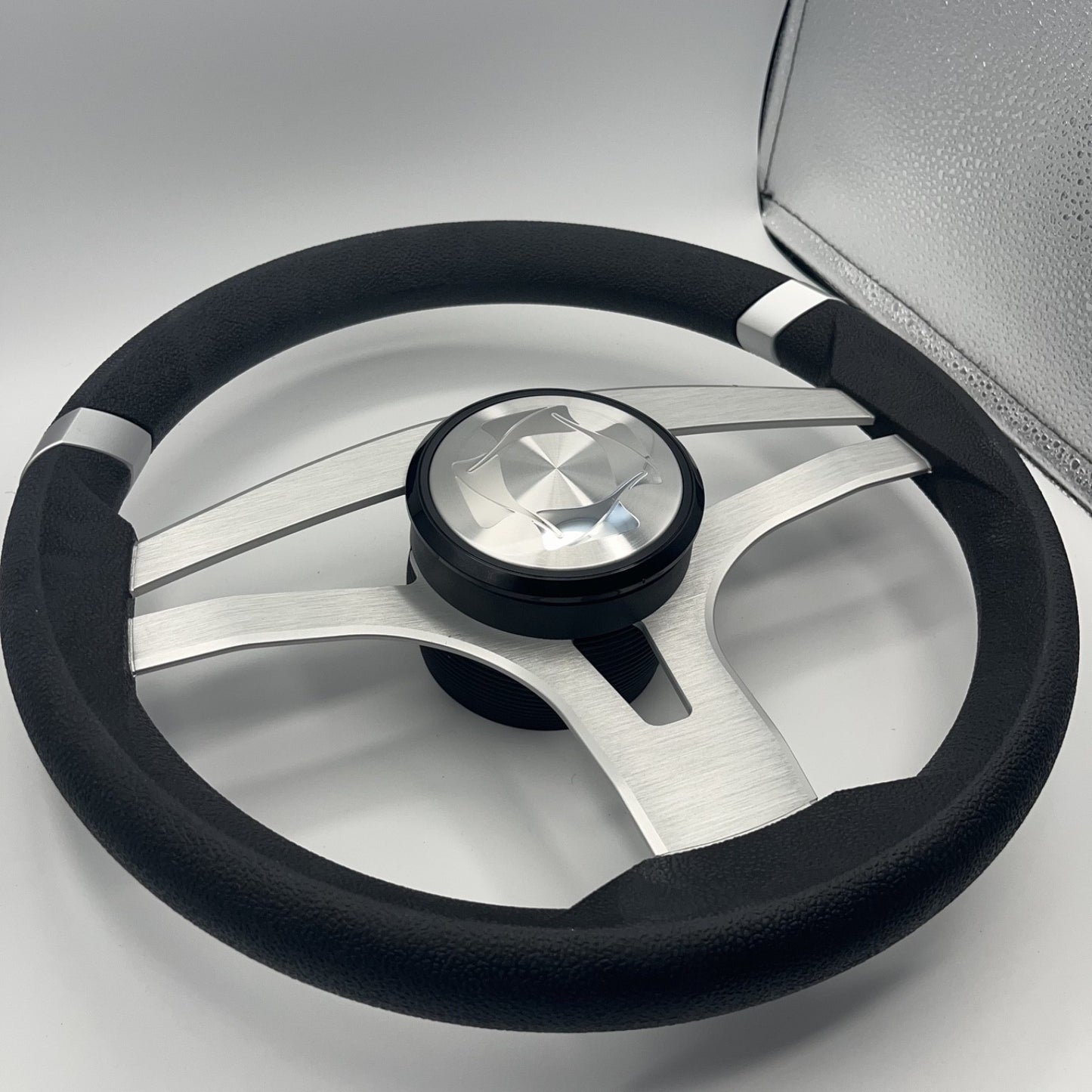 Badia Boat Steering Wheel Brushed Aluminum Spokes | Stingray