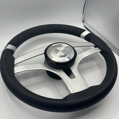 Badia Boat Steering Wheel Brushed Aluminum Spokes | Stingray