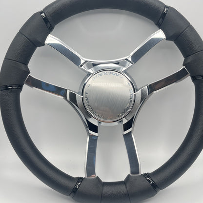 Malera Boat Steering Wheel Chrome Spokes | Starcraft