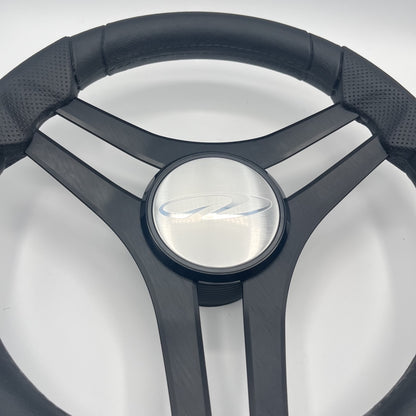 Molinara Marine Steering Wheel Black Brushed Alum Spokes | Regal