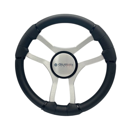Malera Boat Steering Wheel Brushed Aluminum Spokes