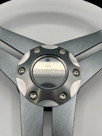 W208 Steering Wheel Gray Brushed Alum Spoke | SouthWind Deck Boats