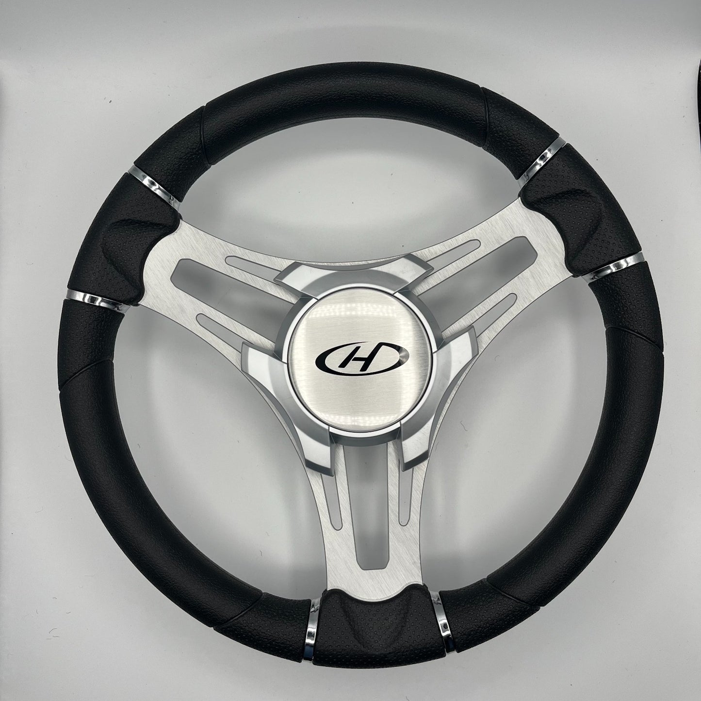 Verona Boat Steering Wheel Brush Alum Spoke KEYED or SPLINED HUB | Harris Kayot