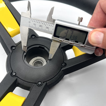 Giazza Golf Cart Steering E-Z-GO HUB Soft Touch Rim ABS Spokes - Yellow Inserts