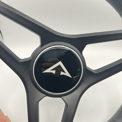 Molino Black & Silver Accents Golf Cart Steering Wheel fits AYRO EV Cart