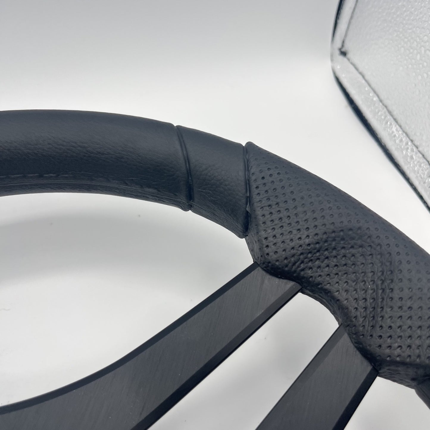 Molinara Marine Steering Wheel Black Brushed Alum Spokes | Target Style