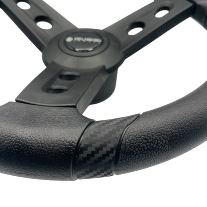 Lugana Black Marine Steering Wheel | Gussi Italia