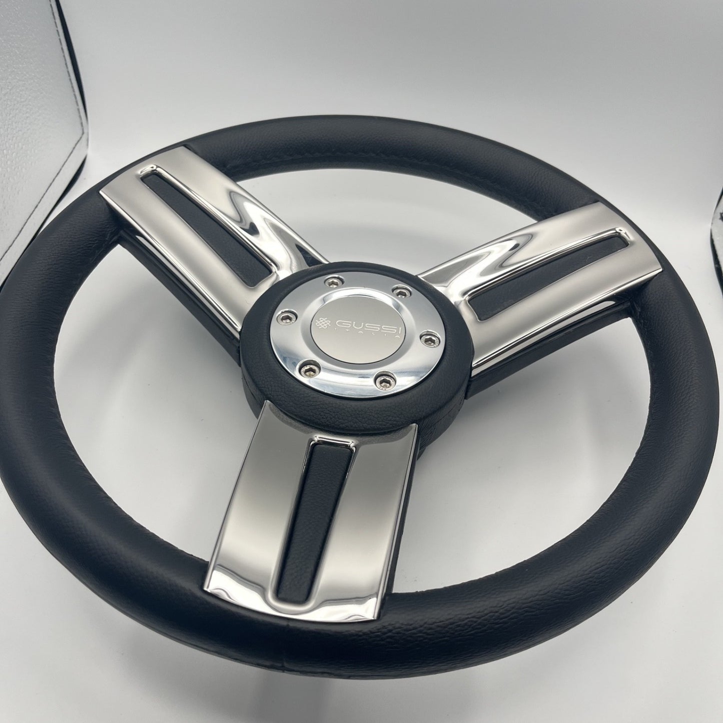 Gussi Italia Marine Steering Wheel Stainless Steel Spoke Soft Touch Rim | Gussi