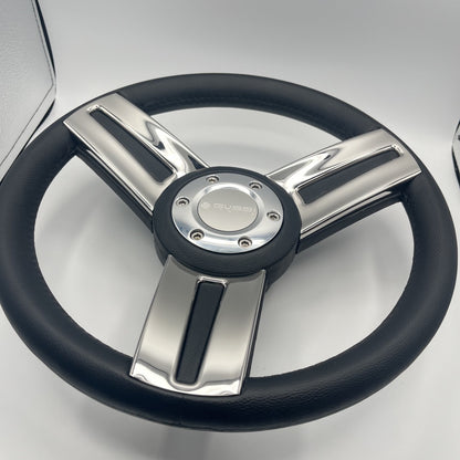 Gussi Italia Marine Steering Wheel Stainless Steel Spoke Soft Touch Rim | Gussi