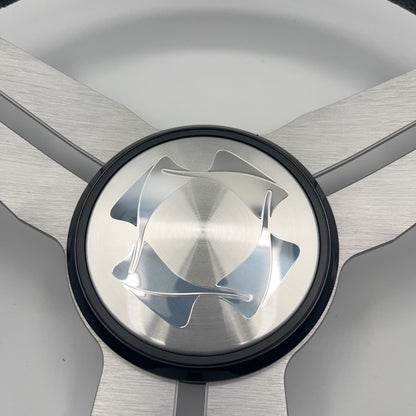 Model 15A Marine Steering Wheel Brushed Alum Spokes | Stingray Boats Cap
