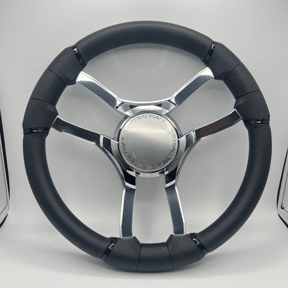 Malera Boat Steering Wheel Chrome Spokes | Starcraft