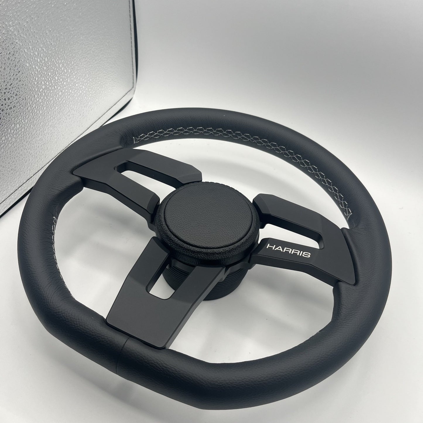 Gussi Italia Boat Sinel Steering Wheel Black Billet Aluminum Spoke | Harris
