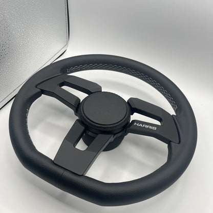 Gussi Italia Boat Sinel Steering Wheel Black Billet Aluminum Spoke | Harris