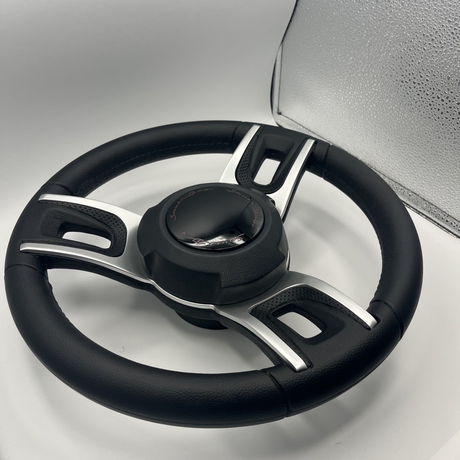 Gussi Italia Black Model 702 Steering Wheel | SouthBay Boats