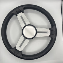 Model 15A Marine Steering Wheel Brushed Aluminum Spokes | Blank Cap