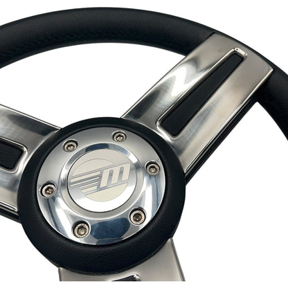 Gussi Italia Marine Steering Wheel Stainless Steel Spoke Soft Touch Rim | Malibu