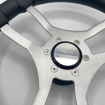 Malera Boat Steering Wheel Brushed Aluminum Spokes | Chaparral Boats