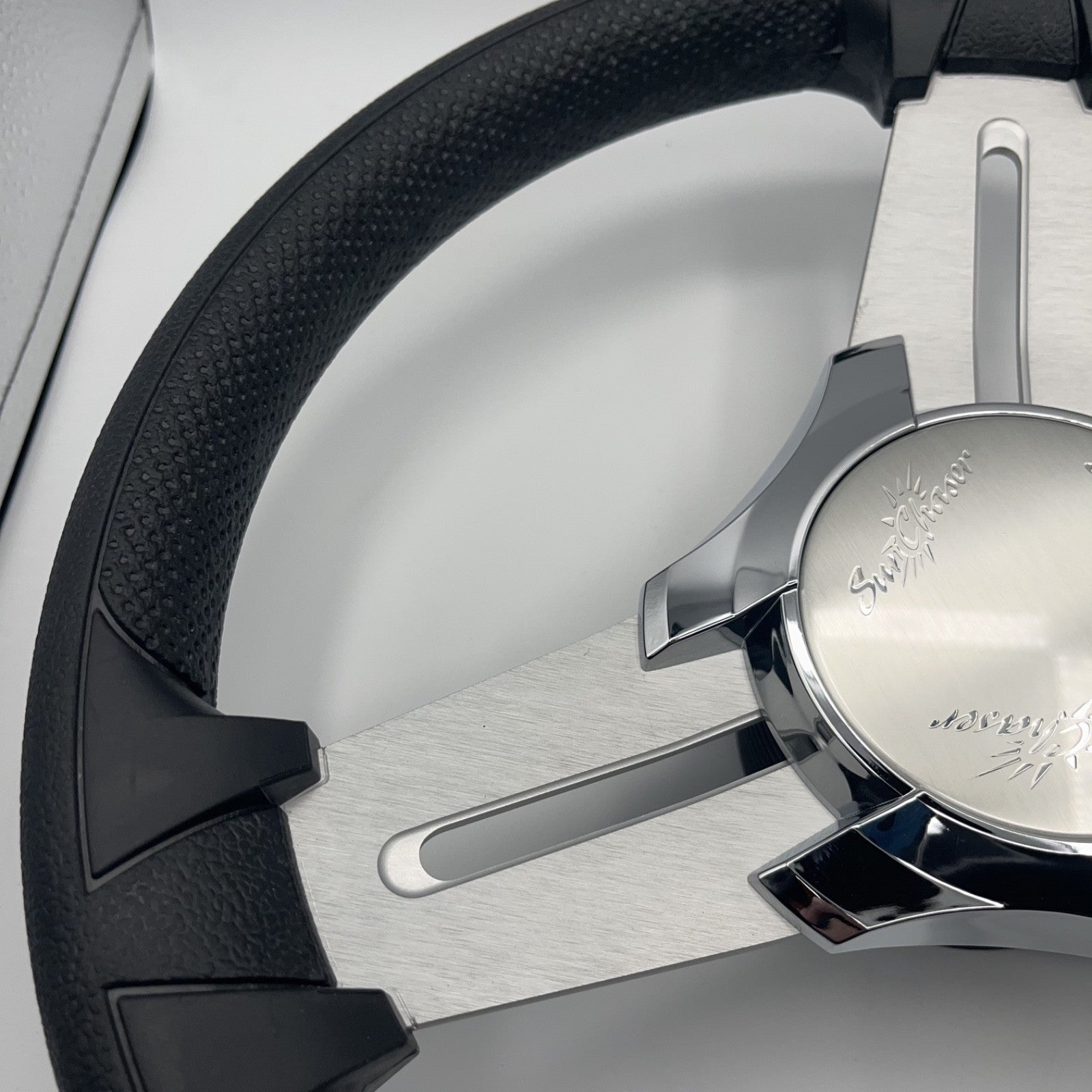 Model 15 Marine Steering Wheel Brushed Aluminum Spokes | SunChaser