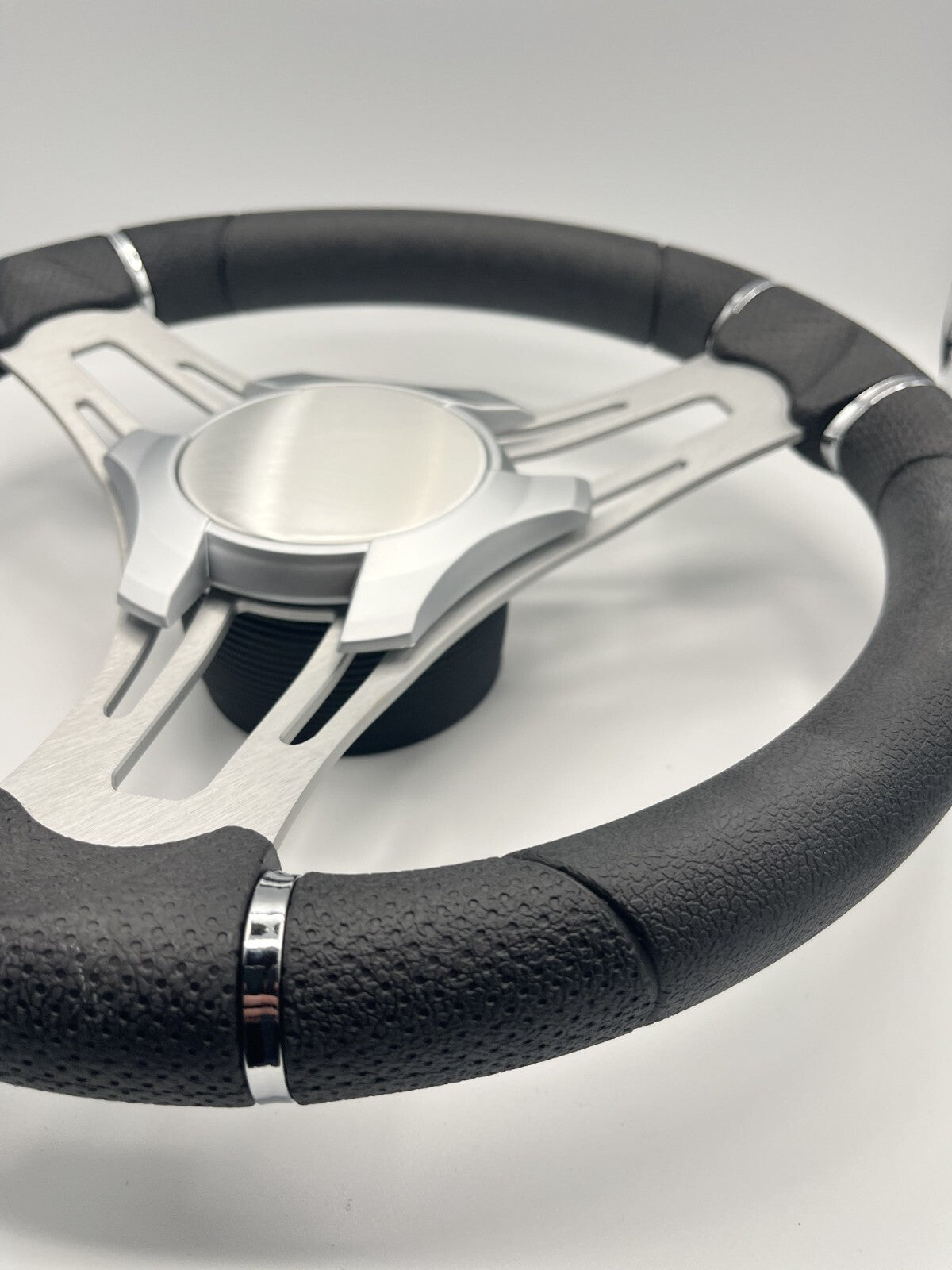 Verona Boat Steering Wheel Brushed Aluminum Spokes | Plain