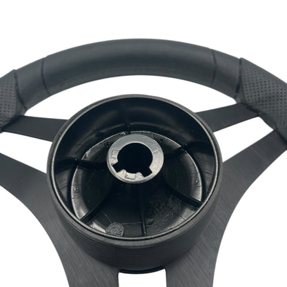 Molinara Marine Steering Wheel Black Brushed Aluminum Spokes | Lowe