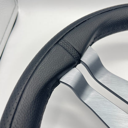 W208 Steering Wheel Gray Brushed Alum Spoke | Lowe Boats