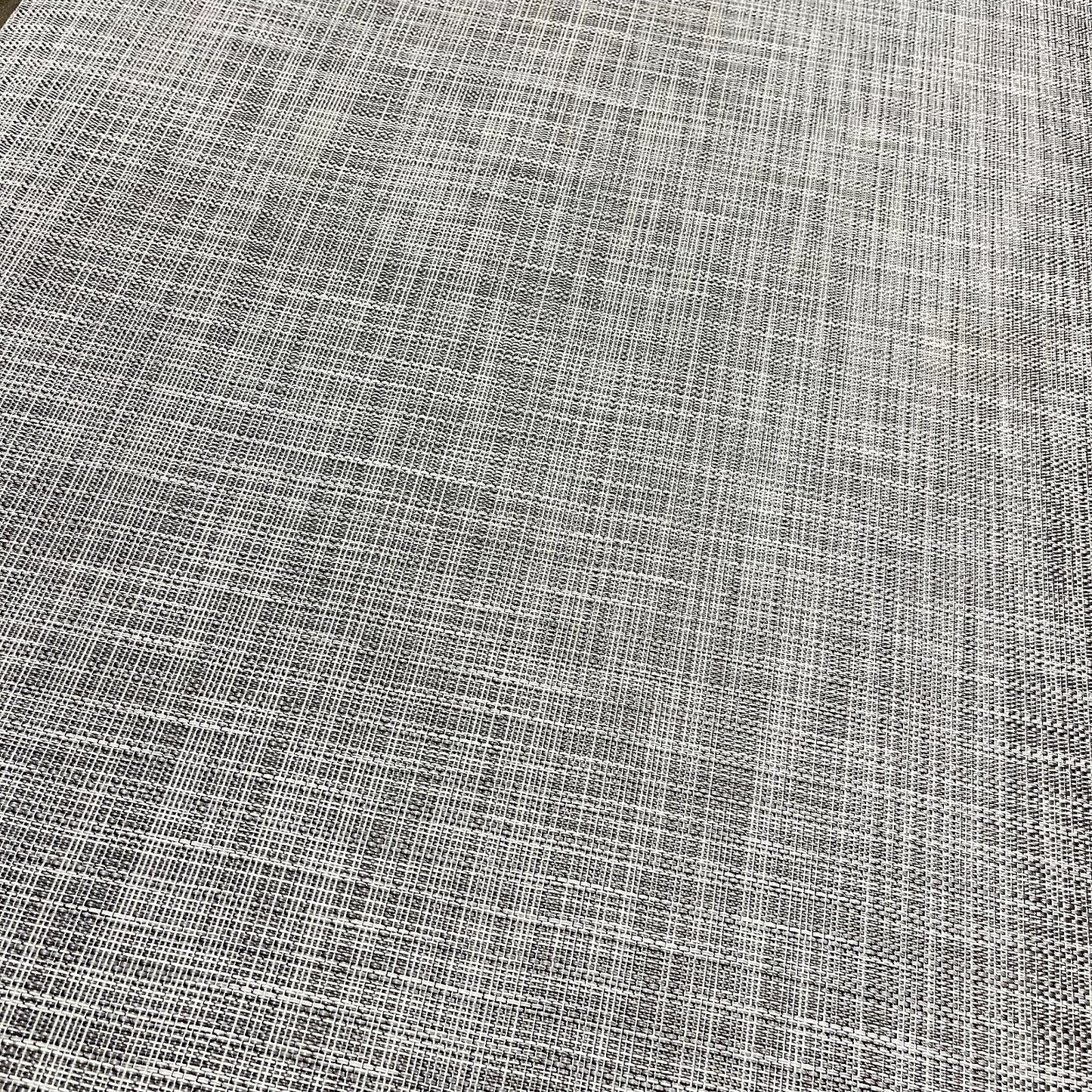 Woven Vinyl Flooring | IKAT - White Silver | 6' Width | Choose Your Length