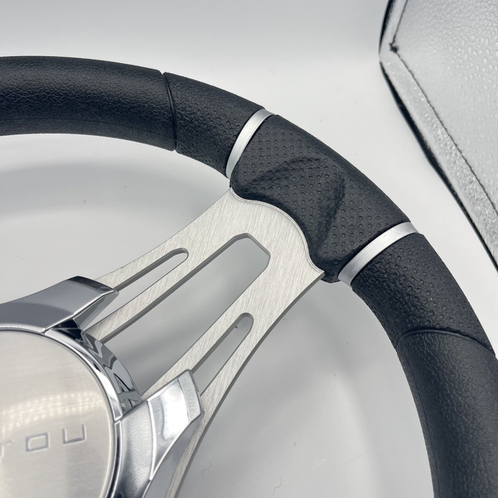 Gussi Italia Boat Steering Wheel Brushed Aluminum Spokes | Manitou Boats