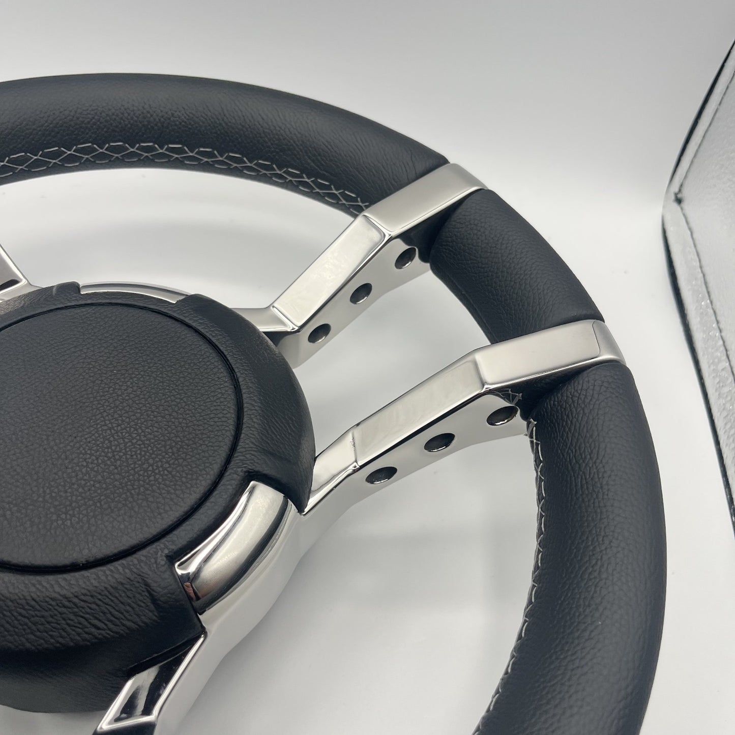 Gussi Italia Boat Steering Wheel Black Stainless Steel Spokes | Gussi Italia